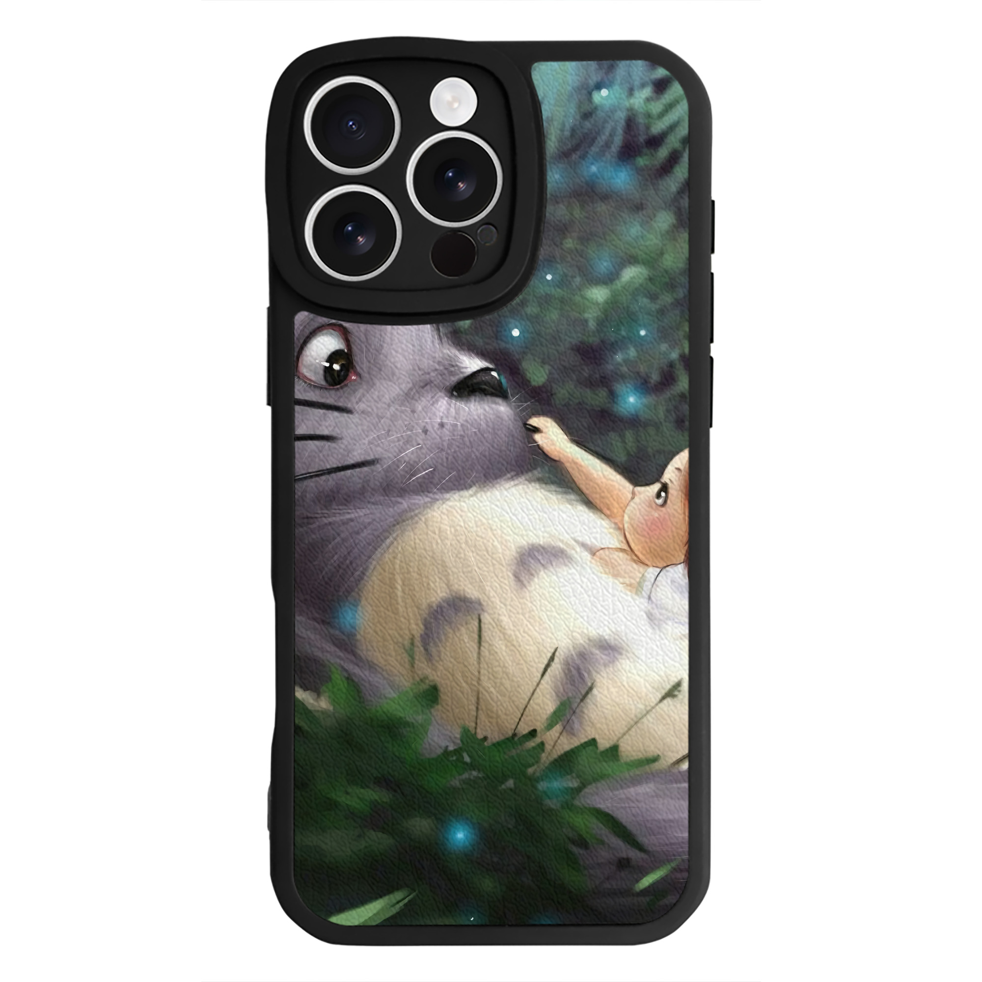 （画像用） となりのトトロ 草壁メイ 草壁サツキ My Neighbor Totoro Satsuki Kusakabe Mei Kusakabe 【iPhone 16シリーズ対応】シリコンスマホケース（レザー調） 材質：シリコン